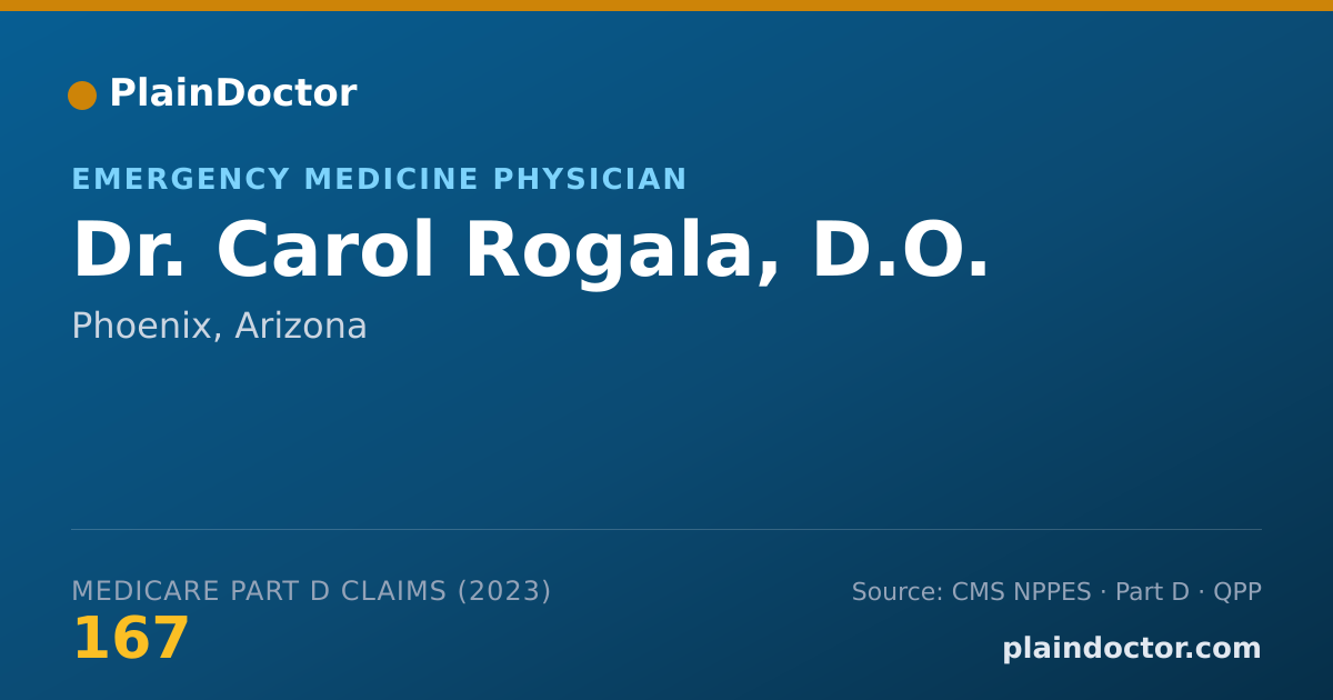 Shareable card for Carol Rogala, D.O. - Emergency Medicine Physician, Phoenix, AZ