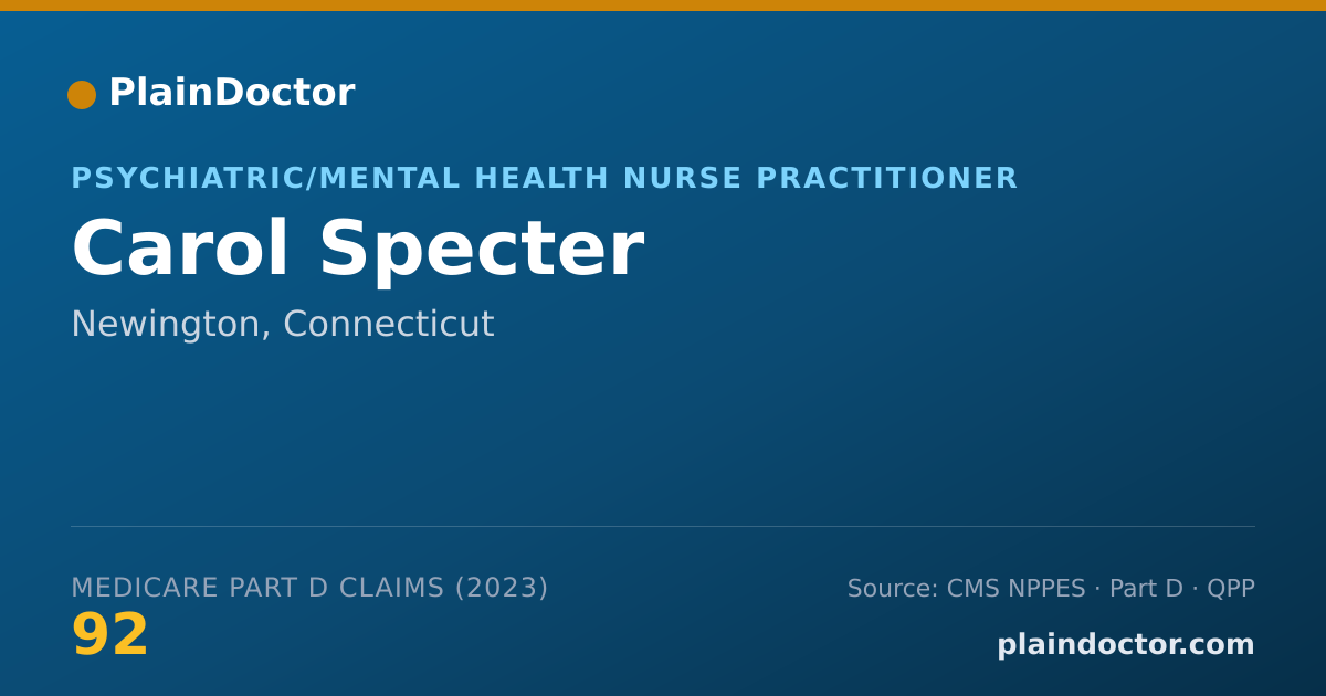 Shareable card for Carol Specter - Psychiatric/Mental Health Nurse Practitioner, Newington, CT