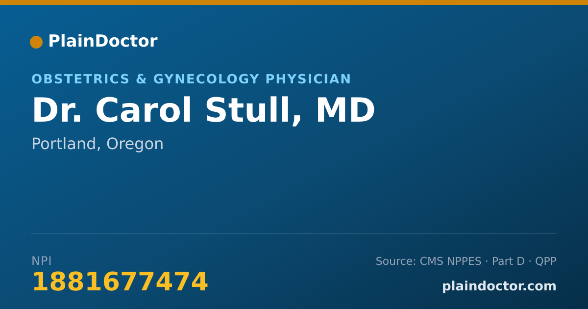 Shareable card for Carol Stull, MD - Obstetrics & Gynecology Physician, Portland, OR