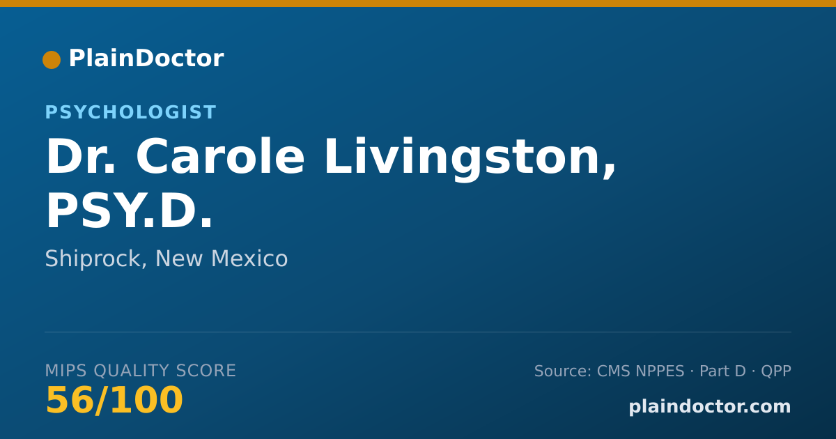 Shareable card for Carole Livingston, PSY.D. - Psychologist, Shiprock, NM