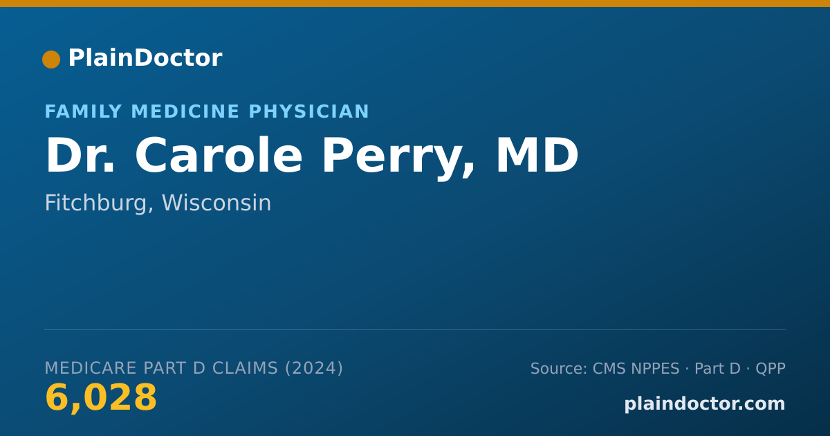 Shareable card for Carole Perry, MD - Family Medicine Physician, Fitchburg, WI