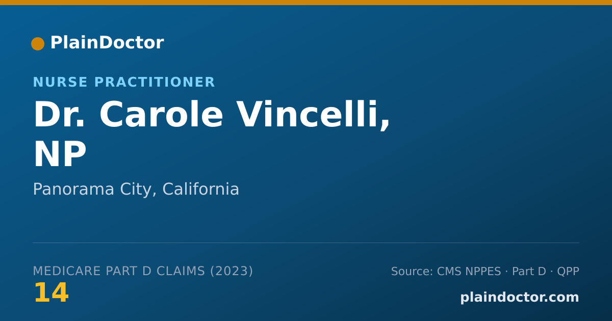 Shareable card for Carole Vincelli, NP - Nurse Practitioner, Panorama City, CA
