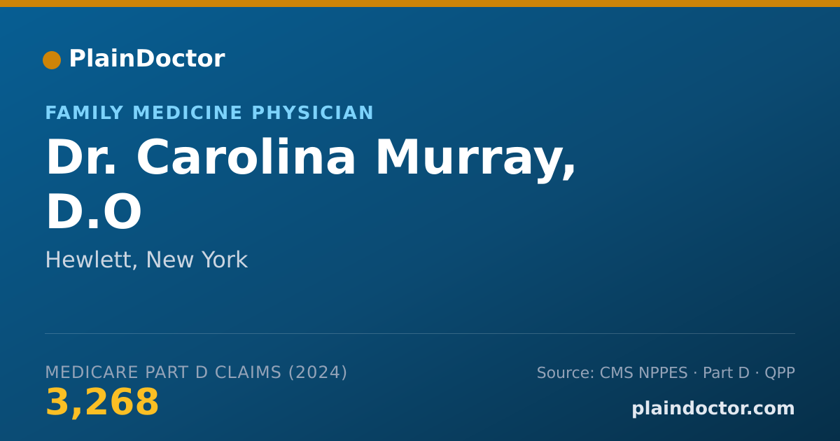 Shareable card for Carolina Murray, D.O - Family Medicine Physician, Hewlett, NY