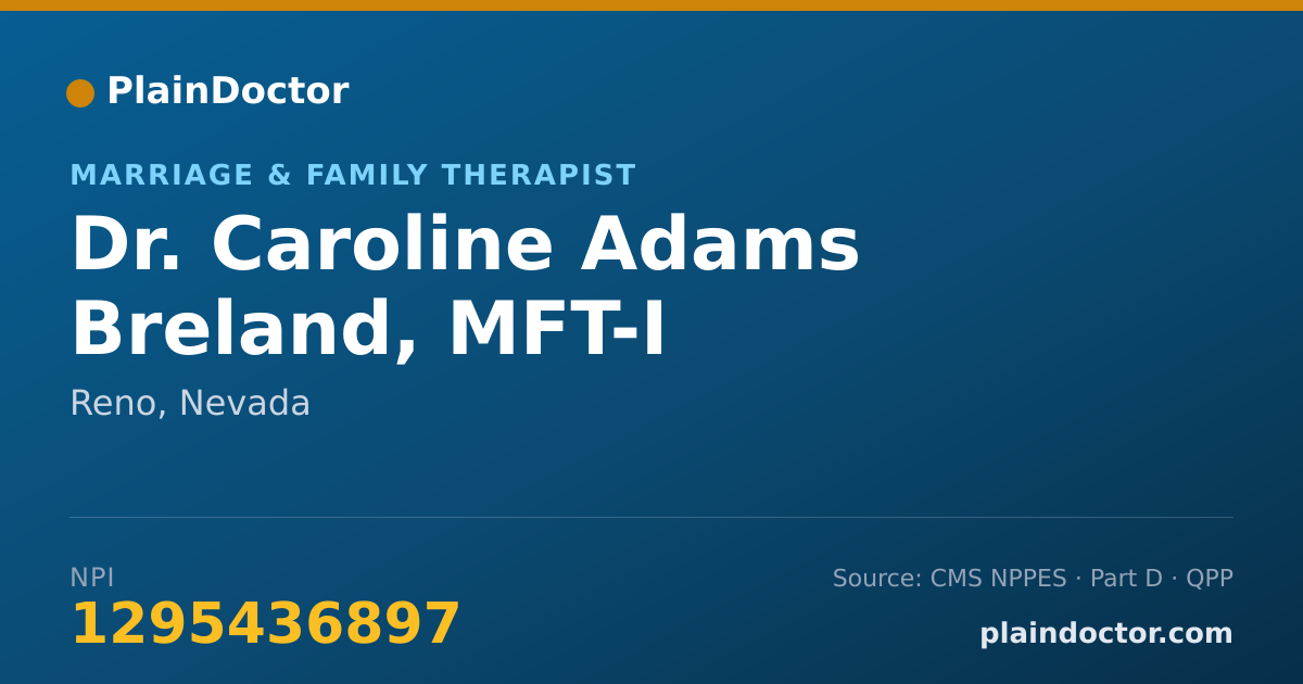 Shareable card for Caroline Adams Breland, MFT-I - Marriage & Family Therapist, Reno, NV