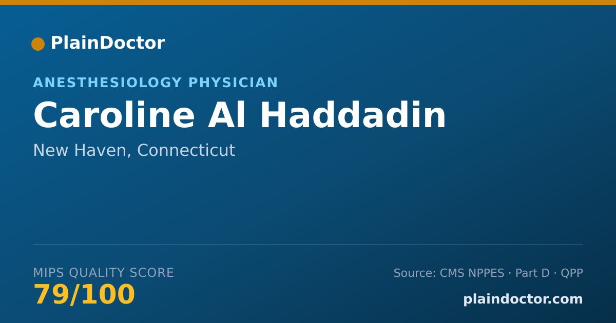 Shareable card for Caroline Al Haddadin - Anesthesiology Physician, New Haven, CT