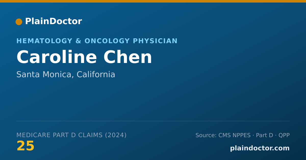 Shareable card for Caroline Chen - Hematology & Oncology Physician, Santa Monica, CA