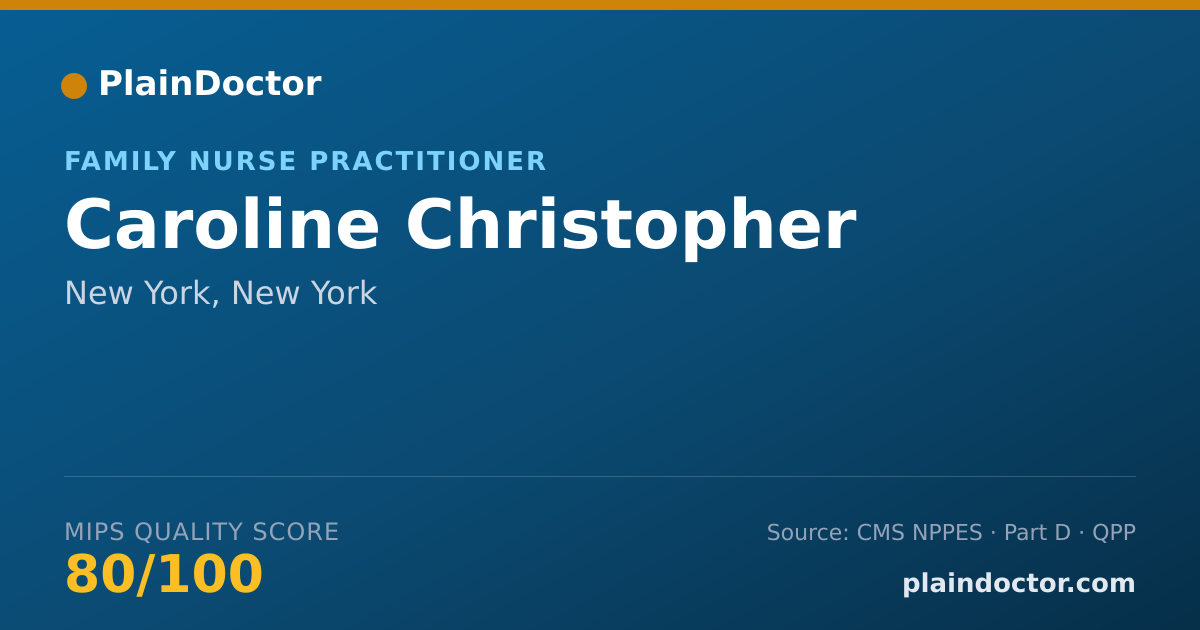 Shareable card for Caroline Christopher - Family Nurse Practitioner, New York, NY