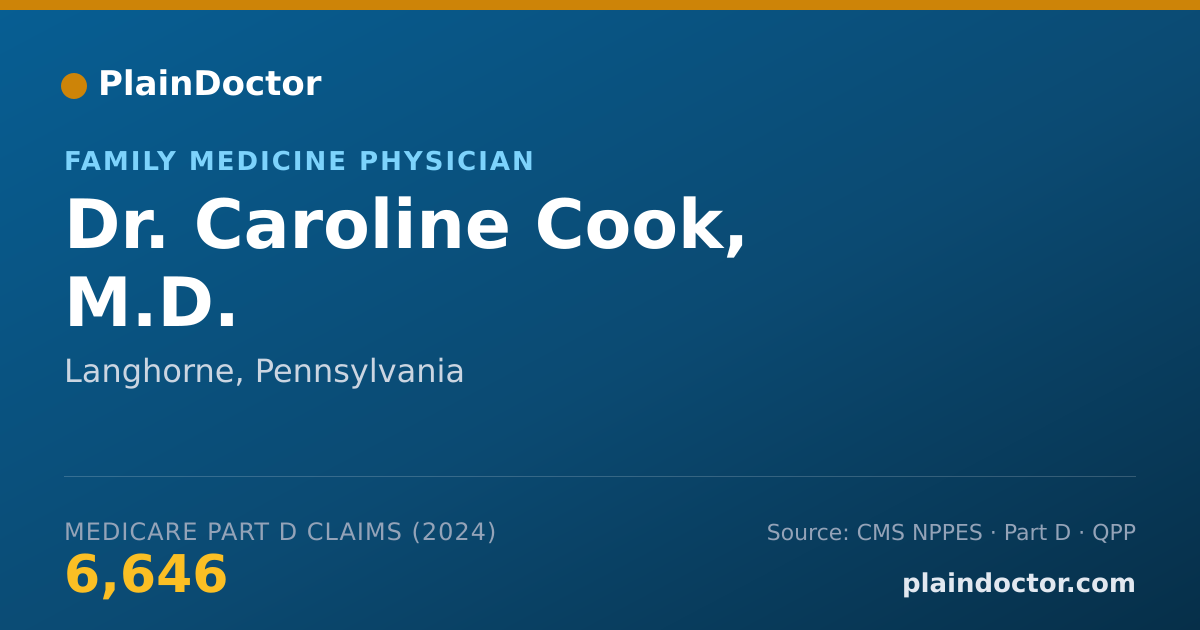 Shareable card for Caroline Cook, M.D. - Family Medicine Physician, Langhorne, PA