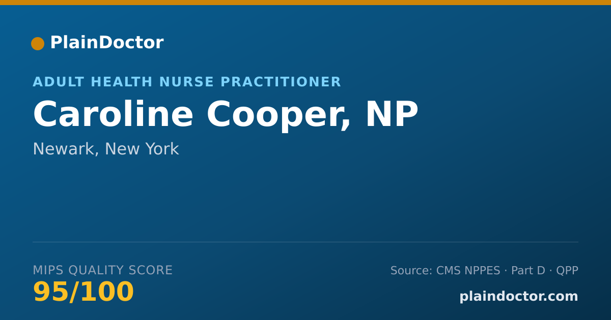 Shareable card for Caroline Cooper, NP - Adult Health Nurse Practitioner, Newark, NY
