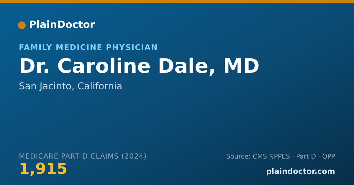 Shareable card for Caroline Dale, MD - Family Medicine Physician, San Jacinto, CA
