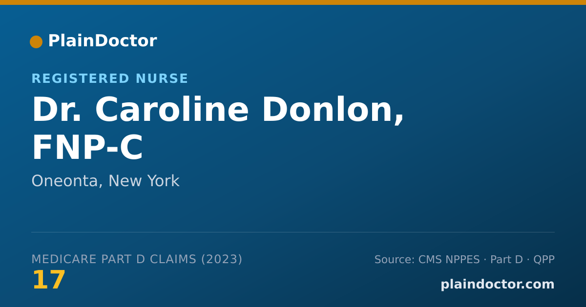 Shareable card for Caroline Donlon, FNP-C - Registered Nurse, Oneonta, NY