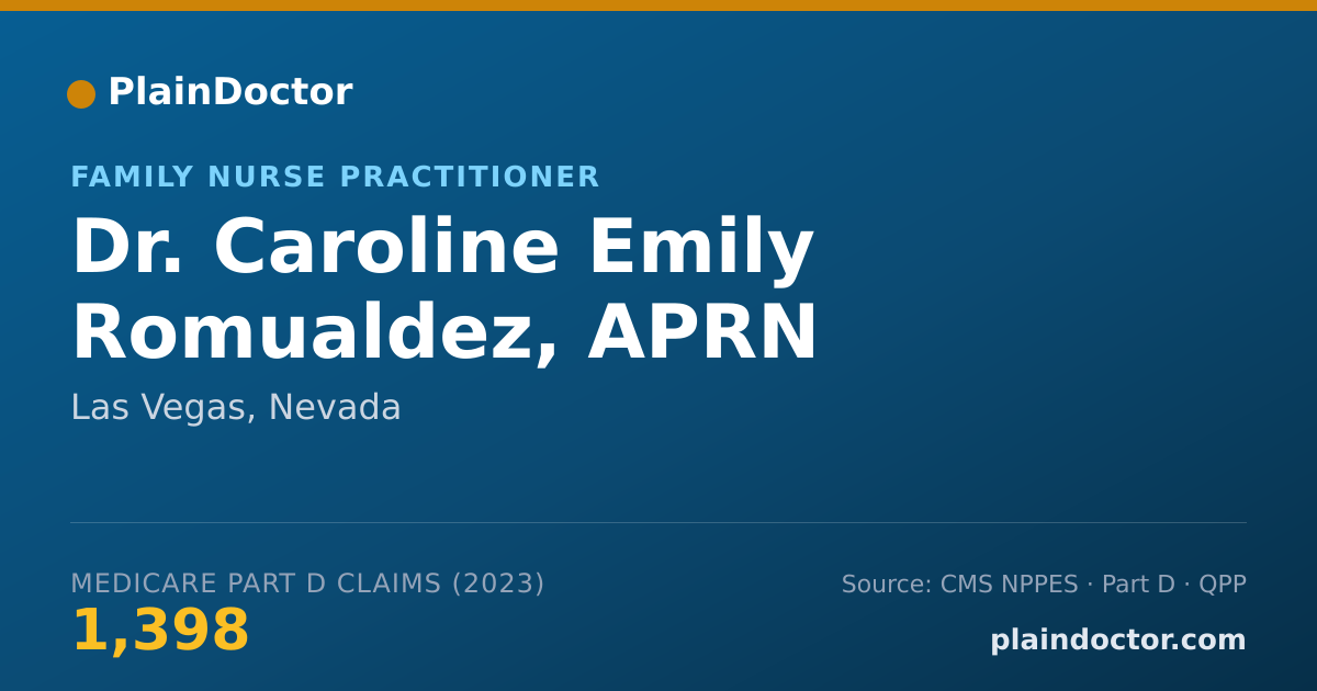 Shareable card for Caroline Emily Romualdez, APRN - Family Nurse Practitioner, Las Vegas, NV