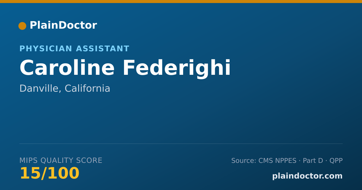 Shareable card for Caroline Federighi - Physician Assistant, Danville, CA