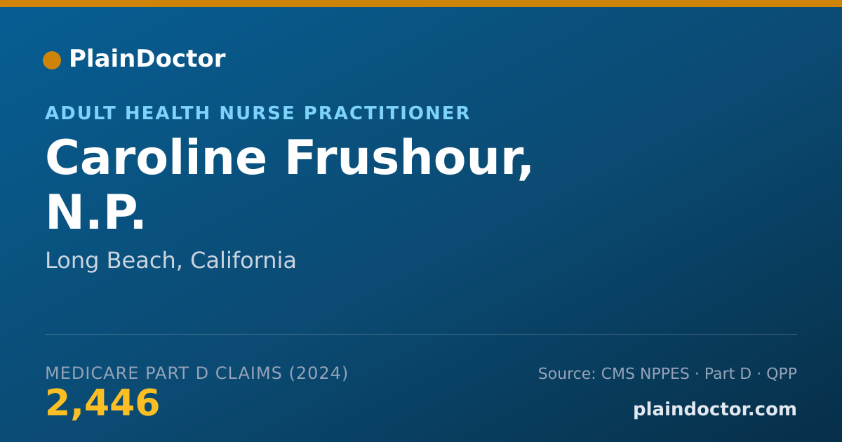 Shareable card for Caroline Frushour, N.P. - Adult Health Nurse Practitioner, Long Beach, CA