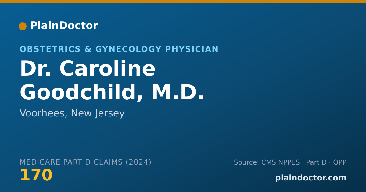 Shareable card for Caroline Goodchild, M.D. - Obstetrics & Gynecology Physician, Voorhees, NJ