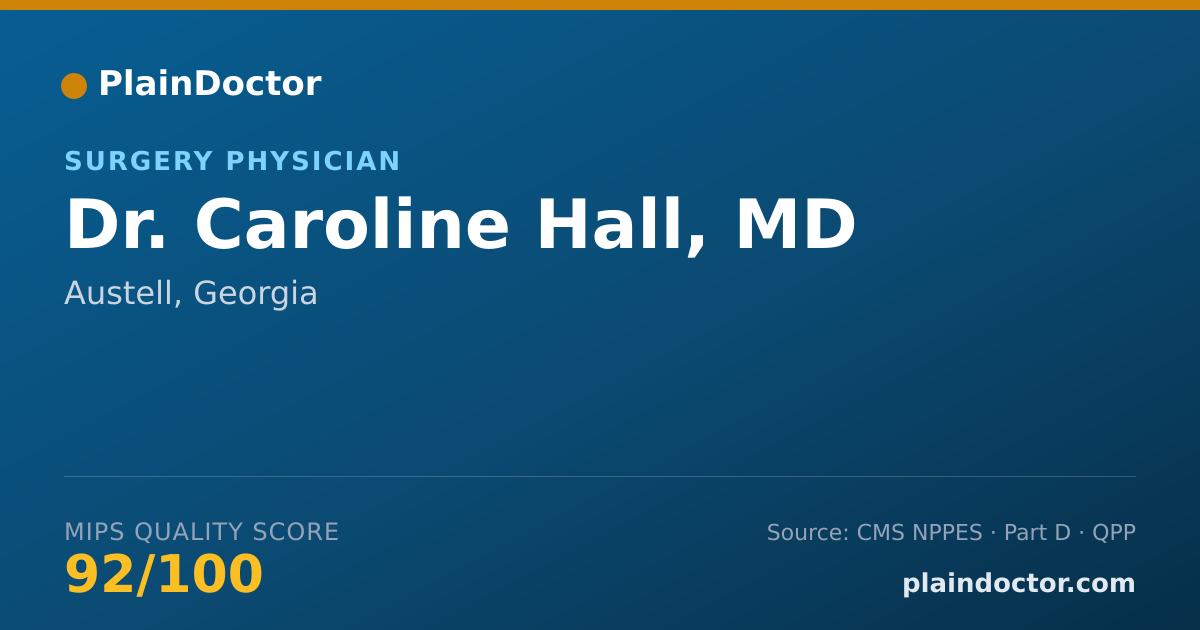 Shareable card for Caroline Hall, MD - Student in an Organized Health Care Education/Training Program, Austell, GA