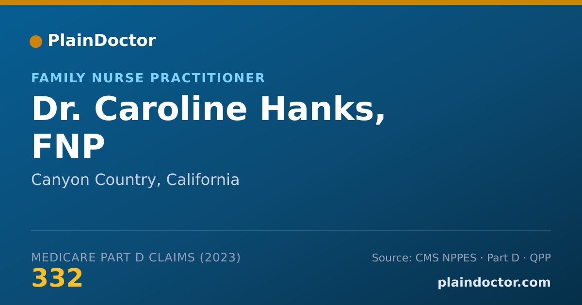 Shareable card for Caroline Hanks, FNP - Family Nurse Practitioner, Canyon Country, CA