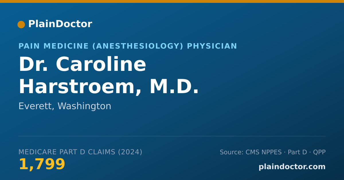 Shareable card for Caroline Harstroem, M.D. - Pain Medicine (Anesthesiology) Physician, Everett, WA
