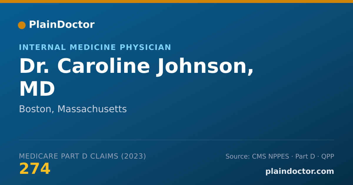 Shareable card for Caroline Johnson, MD - Internal Medicine Physician, Boston, MA