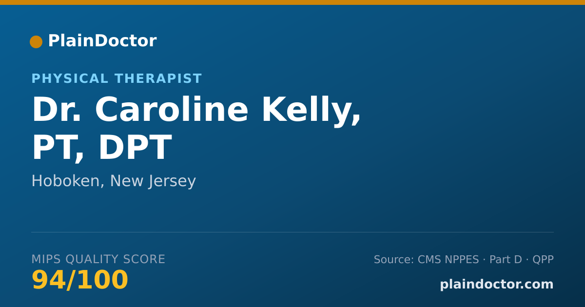 Shareable card for Caroline Kelly, PT, DPT - Physical Therapist, Hoboken, NJ