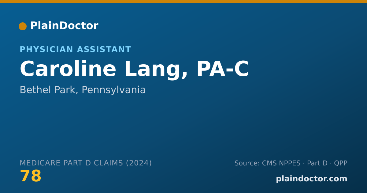Shareable card for Caroline Lang, PA-C - Physician Assistant, Bethel Park, PA