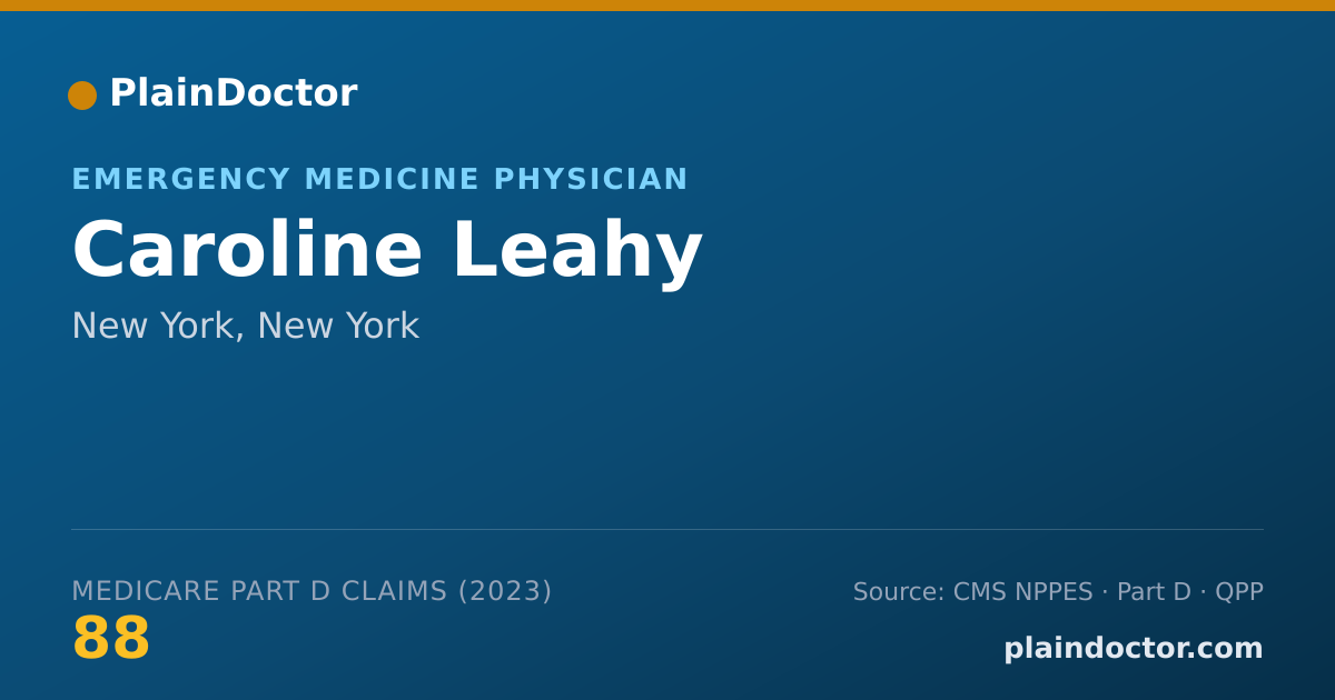 Shareable card for Caroline Leahy - Emergency Medicine Physician, New York, NY
