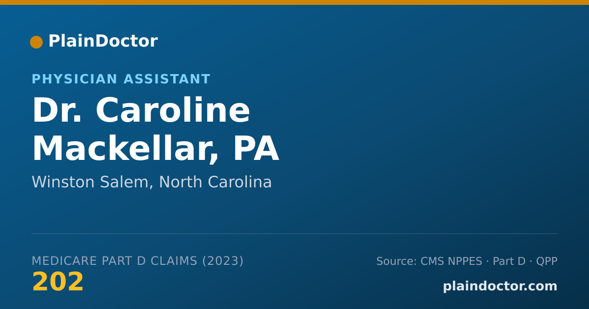 Shareable card for Caroline Mackellar, PA - Physician Assistant, Winston Salem, NC