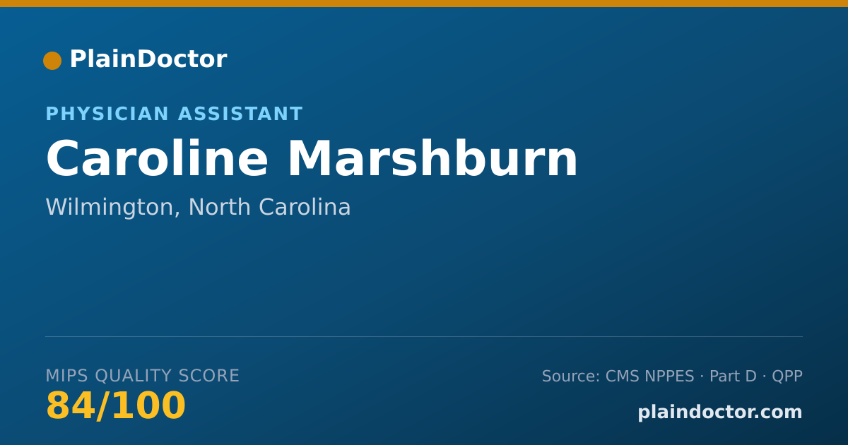 Shareable card for Caroline Marshburn - Physician Assistant, Wilmington, NC