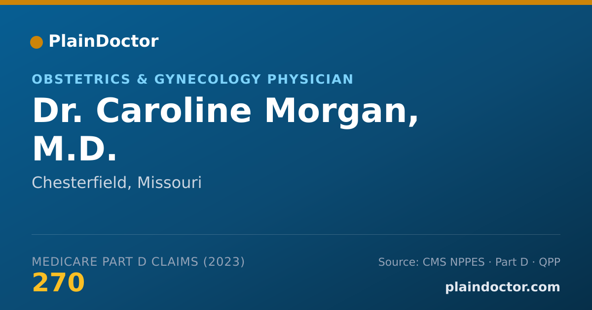 Shareable card for Caroline Morgan, M.D. - Obstetrics & Gynecology Physician, Chesterfield, MO