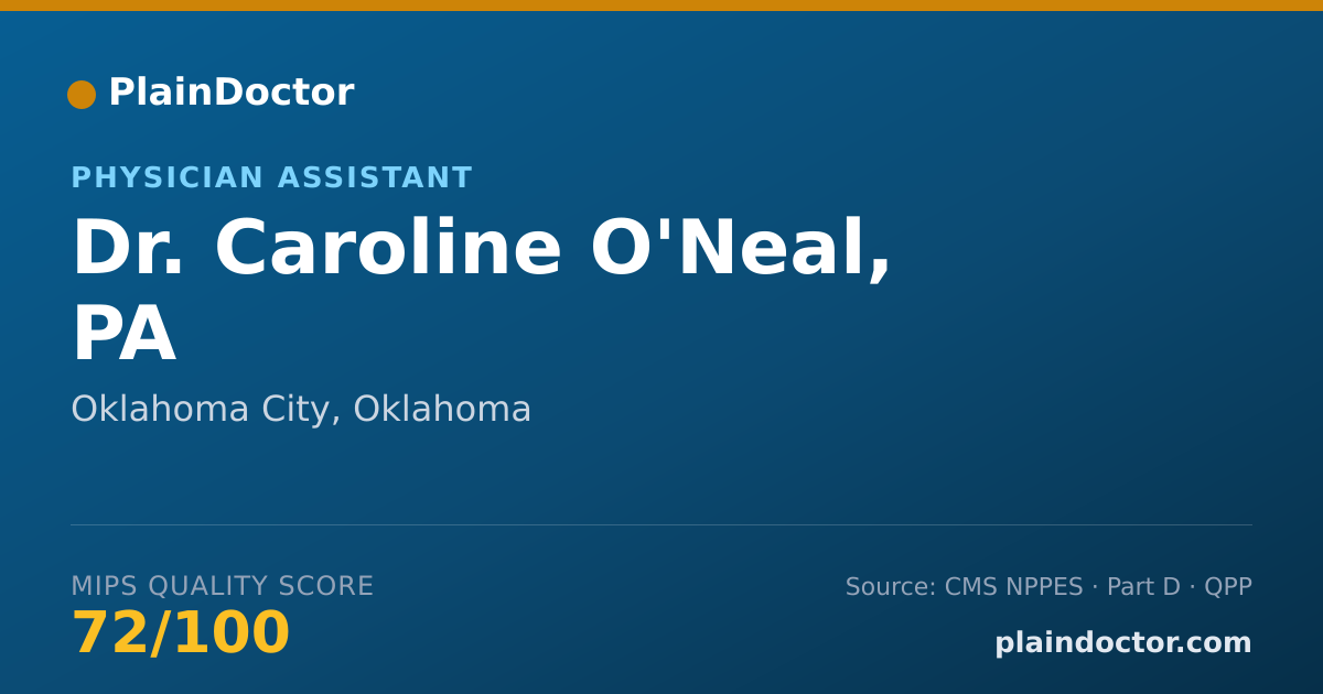 Shareable card for Caroline O'Neal, PA - Physician Assistant, Oklahoma City, OK
