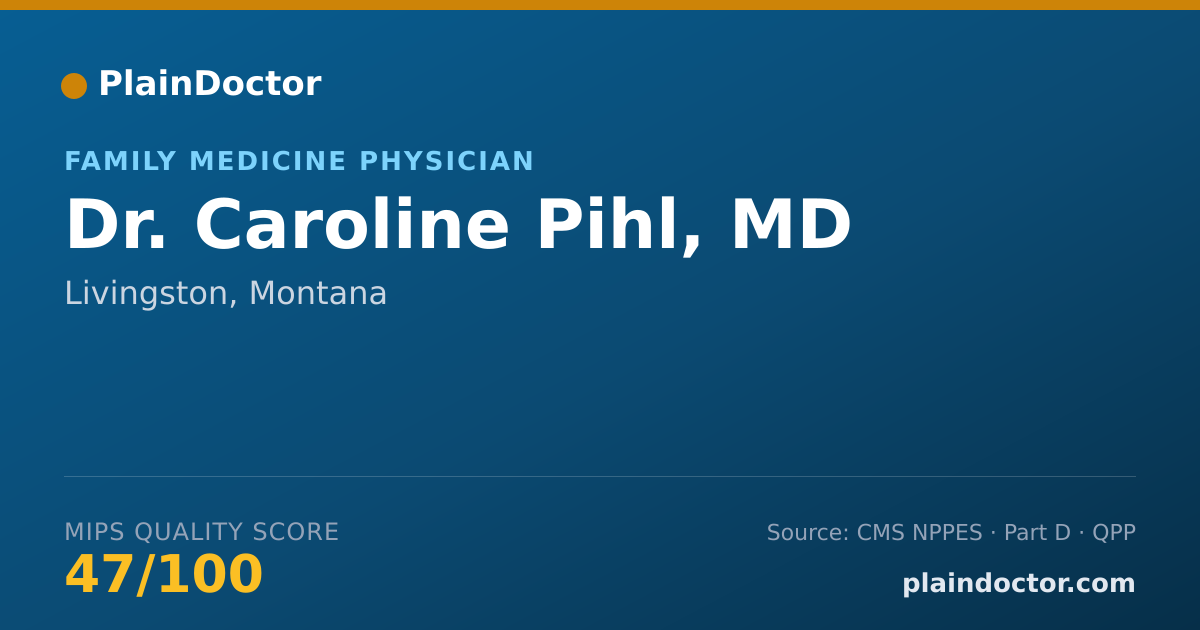 Shareable card for Caroline Pihl, MD - Family Medicine Physician, Livingston, MT