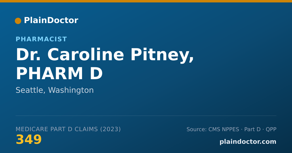 Shareable card for Caroline Pitney, PHARM D - Pharmacist, Seattle, WA