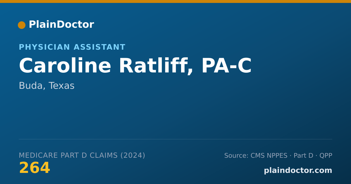 Shareable card for Caroline Ratliff, PA-C - Physician Assistant, Buda, TX