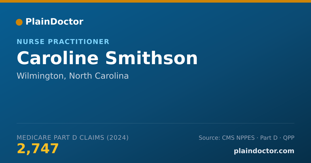 Shareable card for Caroline Smithson - Nurse Practitioner, Wilmington, NC