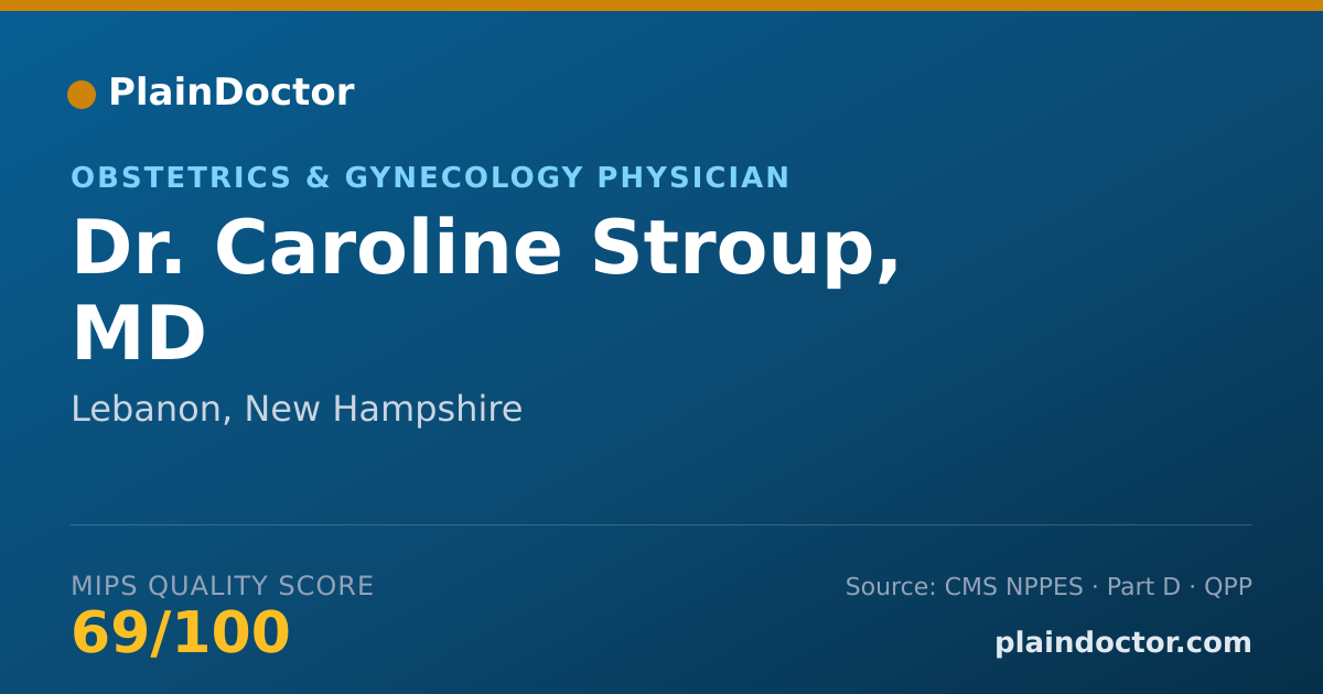 Shareable card for Caroline Stroup, MD - Obstetrics & Gynecology Physician, Lebanon, NH