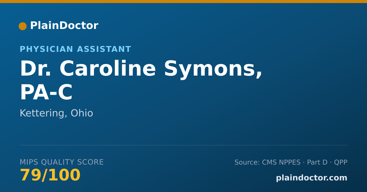 Shareable card for Caroline Symons, PA-C - Physician Assistant, Kettering, OH