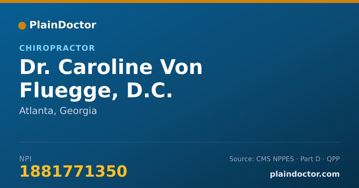 Shareable card for Caroline Von Fluegge, D.C. - Chiropractor, Atlanta, GA
