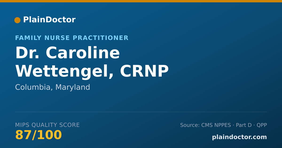 Shareable card for Caroline Wettengel, CRNP - Family Nurse Practitioner, Columbia, MD