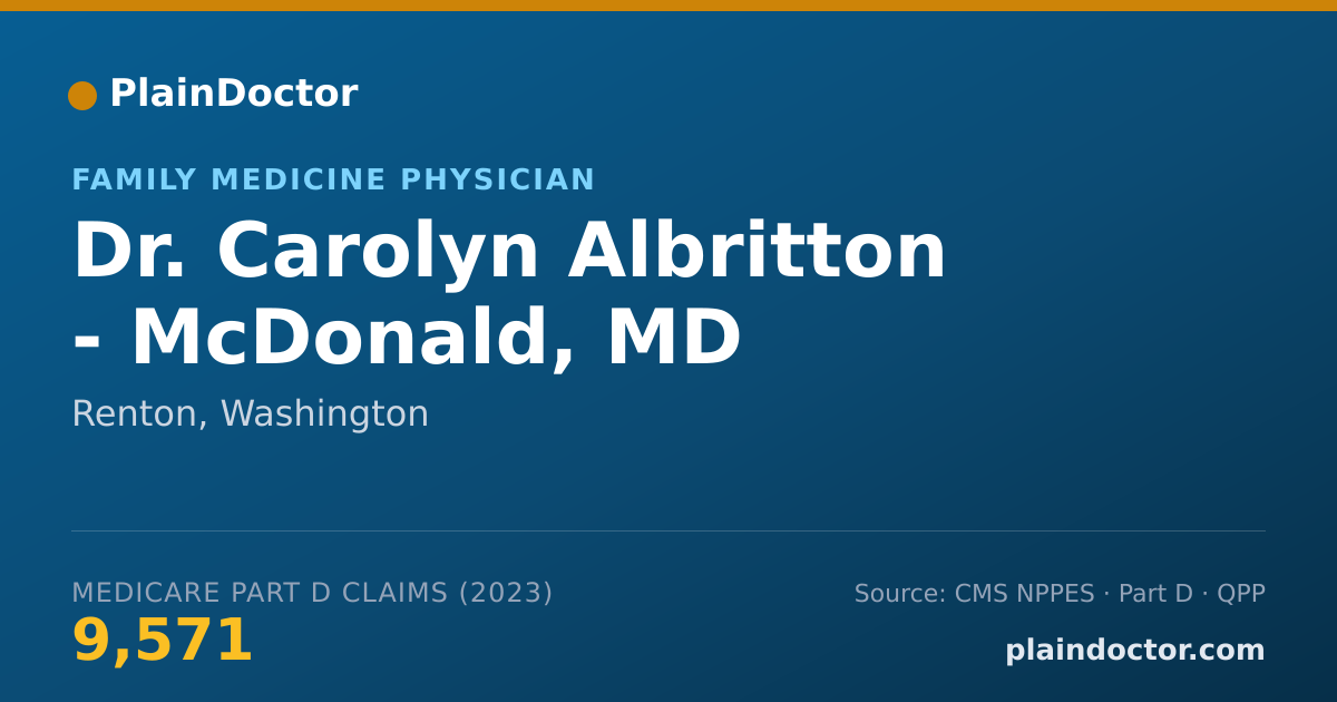 Shareable card for Carolyn Albritton - McDonald, MD - Family Medicine Physician, Renton, WA