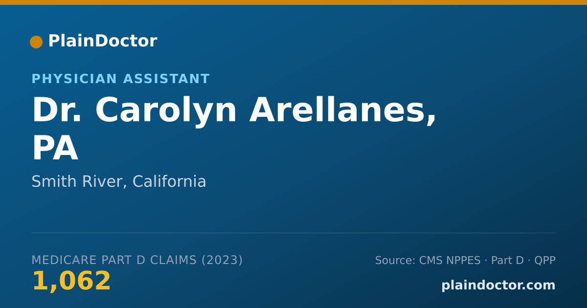 Shareable card for Carolyn Arellanes, PA - Physician Assistant, Smith River, CA