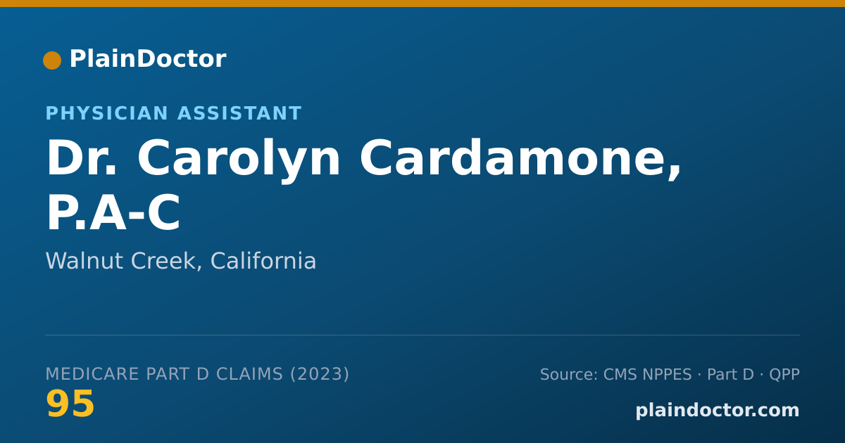 Shareable card for Carolyn Cardamone, P.A-C - Physician Assistant, Walnut Creek, CA