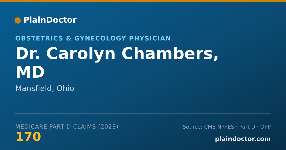 Shareable card for Carolyn Chambers, MD - Obstetrics & Gynecology Physician, Mansfield, OH