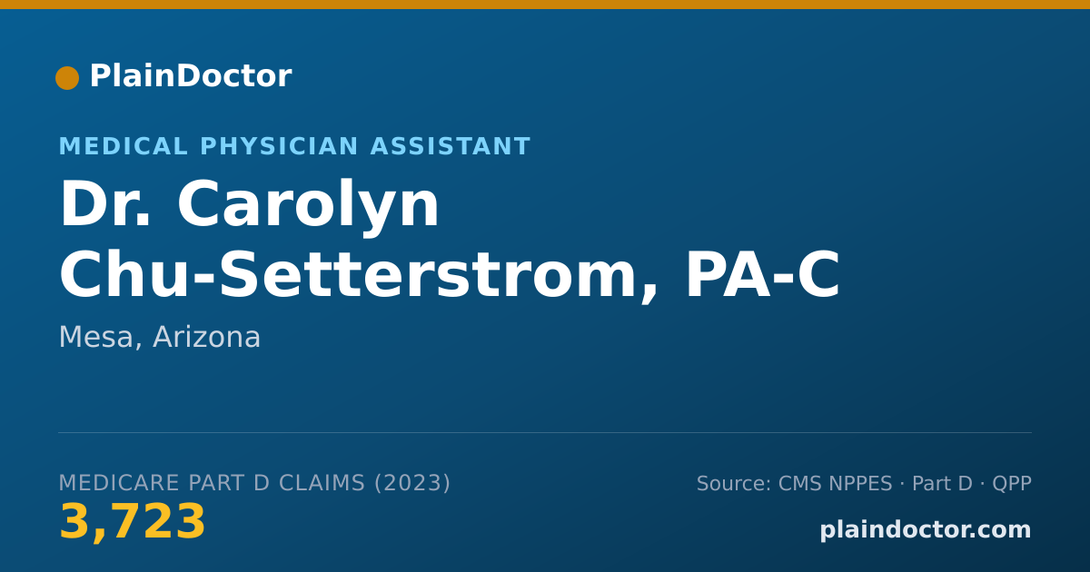 Shareable card for Carolyn Chu-Setterstrom, PA-C - Medical Physician Assistant, Mesa, AZ