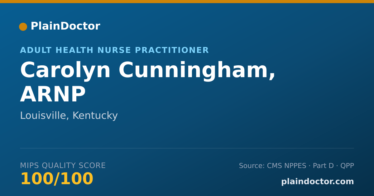 Shareable card for Carolyn Cunningham, ARNP - Adult Health Nurse Practitioner, Louisville, KY