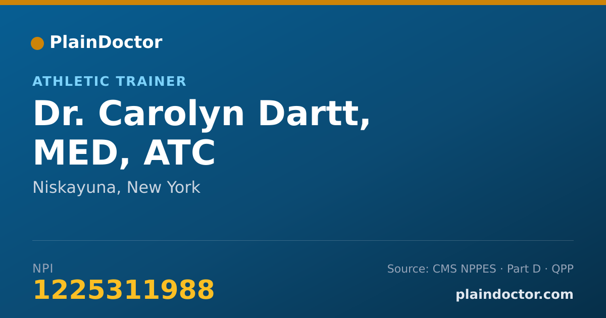 Shareable card for Carolyn Dartt, MED, ATC - Athletic Trainer, Niskayuna, NY