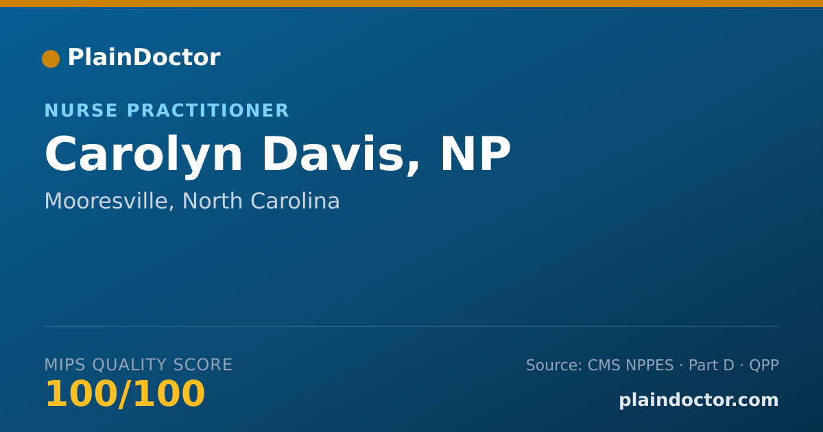 Shareable card for Carolyn Davis, NP - Nurse Practitioner, Mooresville, NC