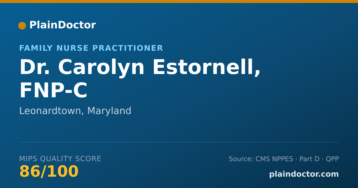 Shareable card for Carolyn Estornell, FNP-C - Family Nurse Practitioner, Leonardtown, MD