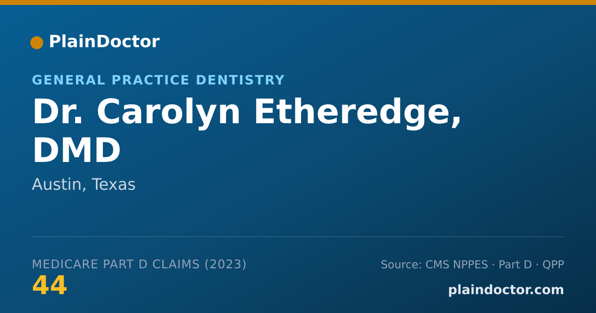 Shareable card for Carolyn Etheredge, DMD - General Practice Dentistry, Austin, TX
