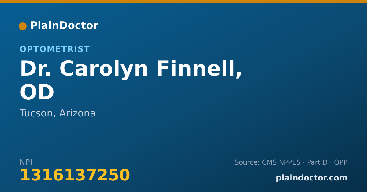 Shareable card for Carolyn Finnell, OD - Optometrist, Tucson, AZ