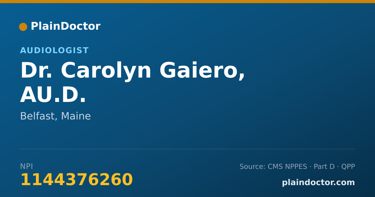 Shareable card for Carolyn Gaiero, AU.D. - Audiologist, Belfast, ME